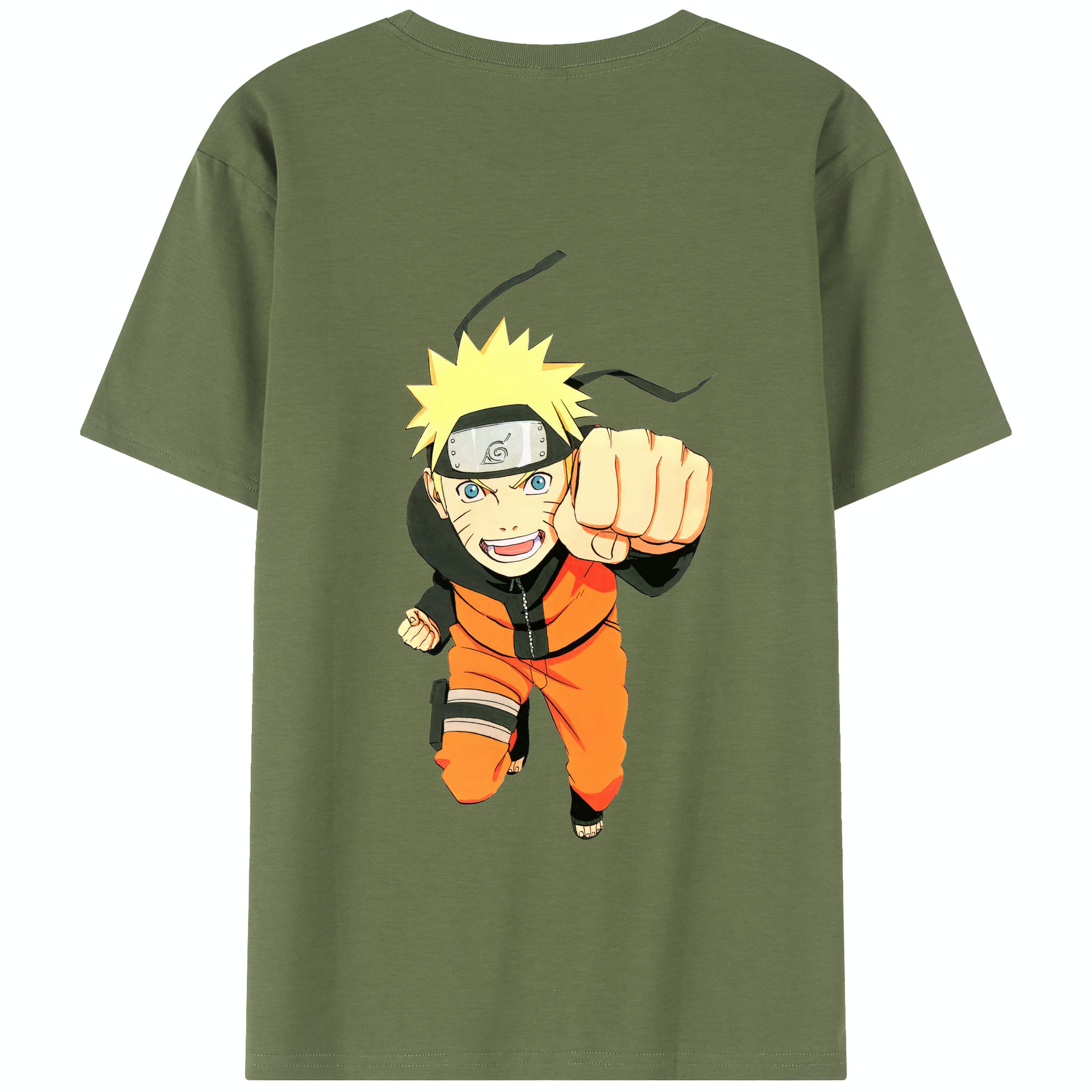 （画像用） NARUTO -ナルト- うずまき ナルト Uzumaki Naruto 綿100％半袖Tシャツ（背面プリント）
